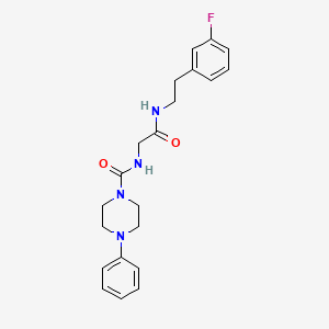 N-(2-{[2-(3-fluorophenyl)ethyl]amino}-2-oxoethyl)-4-phenylpiperazine-1-carboxamide