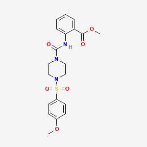 molecular formula C20H23N3O6S B10982795 Methyl 2-[({4-[(4-methoxyphenyl)sulfonyl]piperazin-1-yl}carbonyl)amino]benzoate 