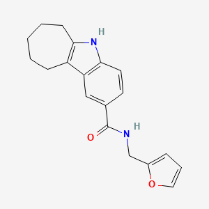 N-(furan-2-ylmethyl)-5,6,7,8,9,10-hexahydrocyclohepta[b]indole-2-carboxamide