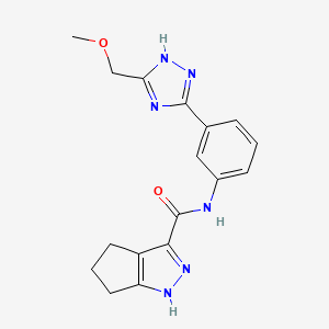 N-{3-[3-(methoxymethyl)-1H-1,2,4-triazol-5-yl]phenyl}-2,4,5,6-tetrahydrocyclopenta[c]pyrazole-3-carboxamide