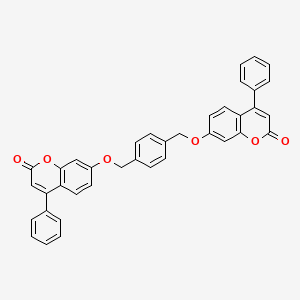 7-[(4-{[(2-Oxo-4-phenyl-2H-chromen-7-YL)oxy]methyl}benzyl)oxy]-4-phenyl-2H-chromen-2-one