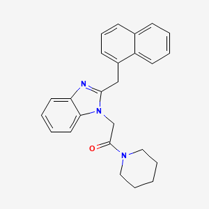 2-[2-(naphthalen-1-ylmethyl)-1H-benzimidazol-1-yl]-1-(piperidin-1-yl)ethanone