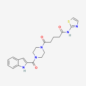 5-[4-(1H-indol-2-ylcarbonyl)piperazin-1-yl]-5-oxo-N-(1,3-thiazol-2-yl)pentanamide