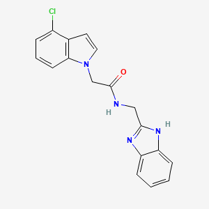 N-(1H-benzimidazol-2-ylmethyl)-2-(4-chloro-1H-indol-1-yl)acetamide