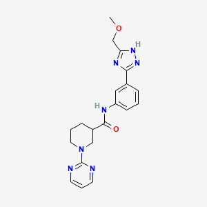 N-{3-[5-(methoxymethyl)-1H-1,2,4-triazol-3-yl]phenyl}-1-(pyrimidin-2-yl)piperidine-3-carboxamide