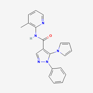 N-(3-methylpyridin-2-yl)-1-phenyl-5-(1H-pyrrol-1-yl)-1H-pyrazole-4-carboxamide