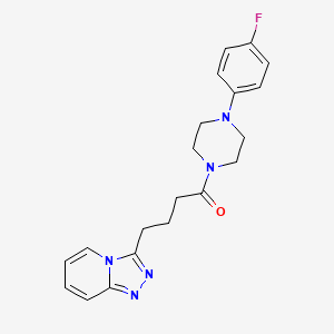 molecular formula C20H22FN5O B10982855 1-[4-(4-Fluorophenyl)piperazin-1-yl]-4-([1,2,4]triazolo[4,3-a]pyridin-3-yl)butan-1-one 