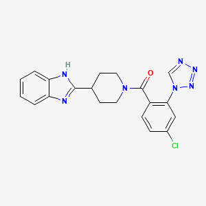 [4-(1H-benzimidazol-2-yl)piperidin-1-yl][4-chloro-2-(1H-tetrazol-1-yl)phenyl]methanone