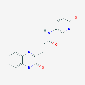 N-(6-methoxypyridin-3-yl)-3-(4-methyl-3-oxo-3,4-dihydroquinoxalin-2-yl)propanamide