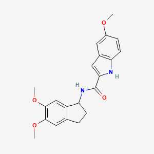 N-(5,6-dimethoxy-2,3-dihydro-1H-inden-1-yl)-5-methoxy-1H-indole-2-carboxamide