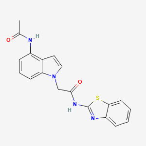 2-(4-acetamido-1H-indol-1-yl)-N-(benzo[d]thiazol-2-yl)acetamide