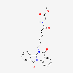 molecular formula C24H25N3O5 B10982901 methyl N-[6-(5,11-dioxo-6a,11-dihydroisoindolo[2,1-a]quinazolin-6(5H)-yl)hexanoyl]glycinate 