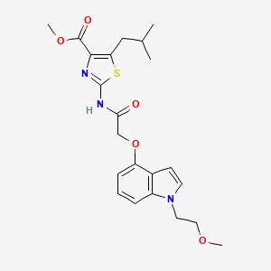 methyl 2-[({[1-(2-methoxyethyl)-1H-indol-4-yl]oxy}acetyl)amino]-5-(2-methylpropyl)-1,3-thiazole-4-carboxylate