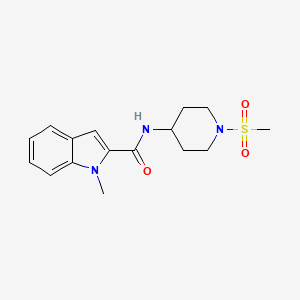 1-methyl-N-(1-(methylsulfonyl)piperidin-4-yl)-1H-indole-2-carboxamide