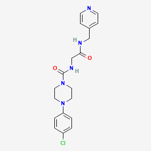 molecular formula C19H22ClN5O2 B10982926 4-(4-chlorophenyl)-N-{2-oxo-2-[(pyridin-4-ylmethyl)amino]ethyl}piperazine-1-carboxamide 