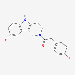 2-(4-fluorophenyl)-1-(8-fluoro-1,3,4,5-tetrahydro-2H-pyrido[4,3-b]indol-2-yl)ethanone