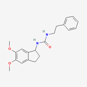 N-(5,6-Dimethoxy-2,3-dihydro-1H-inden-1-YL)-N'-phenethylurea