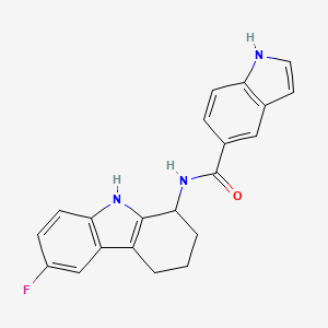 N-(6-fluoro-2,3,4,9-tetrahydro-1H-carbazol-1-yl)-1H-indole-5-carboxamide