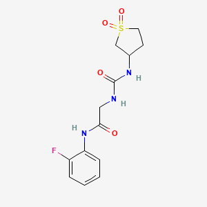 N~2~-[(1,1-dioxidotetrahydrothiophen-3-yl)carbamoyl]-N-(2-fluorophenyl)glycinamide