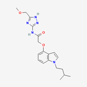 N-[5-(methoxymethyl)-4H-1,2,4-triazol-3-yl]-2-{[1-(3-methylbutyl)-1H-indol-4-yl]oxy}acetamide