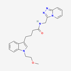 4-[1-(2-methoxyethyl)-1H-indol-3-yl]-N-([1,2,4]triazolo[4,3-a]pyridin-3-ylmethyl)butanamide