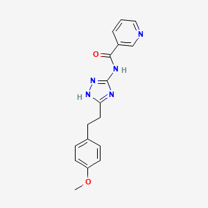 N-{3-[2-(4-methoxyphenyl)ethyl]-1H-1,2,4-triazol-5-yl}pyridine-3-carboxamide