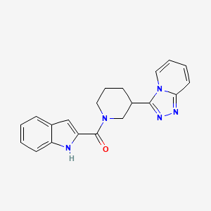 molecular formula C20H19N5O B10982983 1H-indol-2-yl[3-([1,2,4]triazolo[4,3-a]pyridin-3-yl)piperidin-1-yl]methanone 