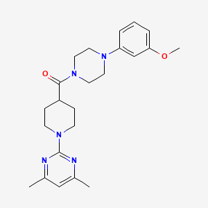 molecular formula C23H31N5O2 B10982985 [1-(4,6-Dimethylpyrimidin-2-yl)piperidin-4-yl][4-(3-methoxyphenyl)piperazin-1-yl]methanone 