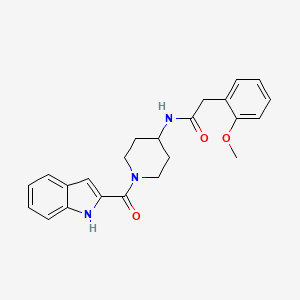 molecular formula C23H25N3O3 B10982987 N-[1-(1H-indol-2-ylcarbonyl)piperidin-4-yl]-2-(2-methoxyphenyl)acetamide 