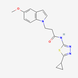 N-(5-cyclopropyl-1,3,4-thiadiazol-2-yl)-3-(5-methoxy-1H-indol-1-yl)propanamide