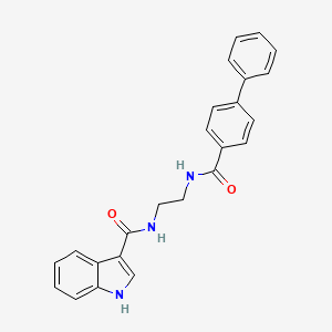 N-{2-[(biphenyl-4-ylcarbonyl)amino]ethyl}-1H-indole-3-carboxamide