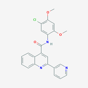 N-(5-chloro-2,4-dimethoxyphenyl)-2-(pyridin-3-yl)quinoline-4-carboxamide