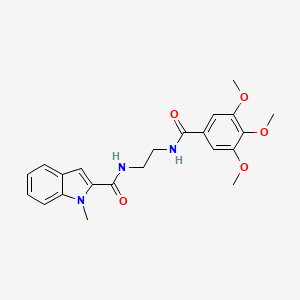 molecular formula C22H25N3O5 B10983010 1-methyl-N-(2-{[(3,4,5-trimethoxyphenyl)carbonyl]amino}ethyl)-1H-indole-2-carboxamide 