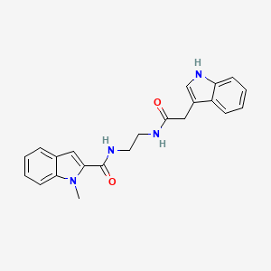 molecular formula C22H22N4O2 B10983023 N-{2-[(1H-indol-3-ylacetyl)amino]ethyl}-1-methyl-1H-indole-2-carboxamide 