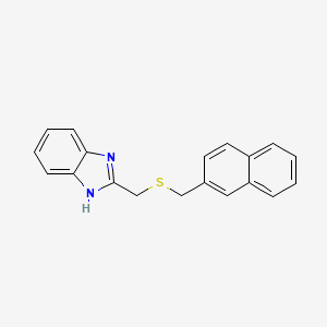 molecular formula C19H16N2S B10983025 1H-Benzoimidazole, 2-(naphthalen-2-ylmethylsulfanylmethyl)- 