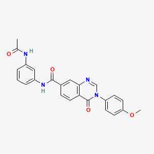 molecular formula C24H20N4O4 B10983035 N-[3-(acetylamino)phenyl]-3-(4-methoxyphenyl)-4-oxo-3,4-dihydroquinazoline-7-carboxamide 