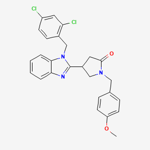 4-[1-(2,4-dichlorobenzyl)-1H-benzimidazol-2-yl]-1-(4-methoxybenzyl)pyrrolidin-2-one