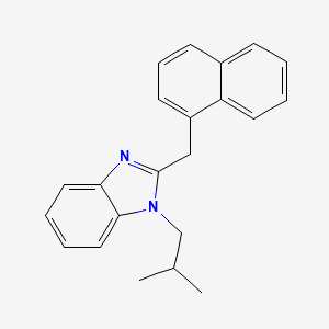 molecular formula C22H22N2 B10983057 1-(2-methylpropyl)-2-(naphthalen-1-ylmethyl)-1H-benzimidazole 