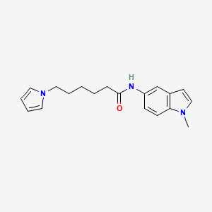 molecular formula C19H23N3O B10983065 N-(1-methyl-1H-indol-5-yl)-6-(1H-pyrrol-1-yl)hexanamide 