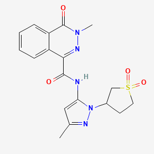 N-[1-(1,1-dioxidotetrahydrothiophen-3-yl)-3-methyl-1H-pyrazol-5-yl]-3-methyl-4-oxo-3,4-dihydrophthalazine-1-carboxamide