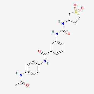 N-[4-(acetylamino)phenyl]-3-{[(1,1-dioxidotetrahydrothiophen-3-yl)carbamoyl]amino}benzamide