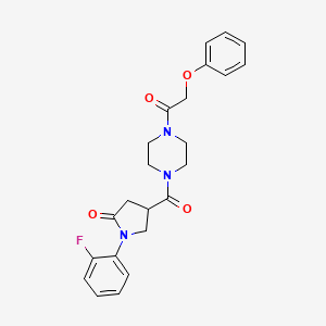 1-(2-Fluorophenyl)-4-{[4-(phenoxyacetyl)piperazin-1-yl]carbonyl}pyrrolidin-2-one