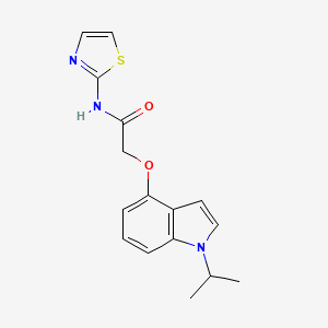 2-{[1-(propan-2-yl)-1H-indol-4-yl]oxy}-N-(1,3-thiazol-2-yl)acetamide