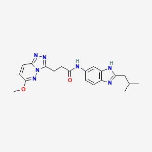 3-(6-methoxy[1,2,4]triazolo[4,3-b]pyridazin-3-yl)-N-[2-(2-methylpropyl)-1H-benzimidazol-6-yl]propanamide