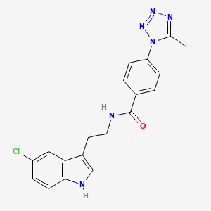 molecular formula C19H17ClN6O B10983168 N-[2-(5-chloro-1H-indol-3-yl)ethyl]-4-(5-methyl-1H-tetrazol-1-yl)benzamide 