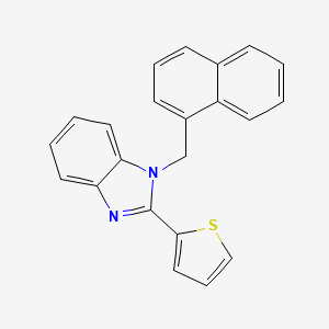 molecular formula C22H16N2S B10983196 1-(naphthalen-1-ylmethyl)-2-(thiophen-2-yl)-1H-benzimidazole 