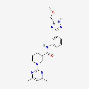 1-(4,6-dimethylpyrimidin-2-yl)-N-{3-[5-(methoxymethyl)-1H-1,2,4-triazol-3-yl]phenyl}piperidine-3-carboxamide