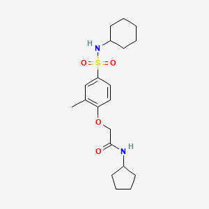 2-[4-(cyclohexylsulfamoyl)-2-methylphenoxy]-N-cyclopentylacetamide