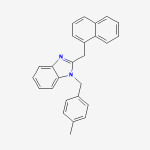 molecular formula C26H22N2 B10983210 1-(4-methylbenzyl)-2-(naphthalen-1-ylmethyl)-1H-benzimidazole 