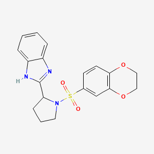 2-[1-(2,3-dihydro-1,4-benzodioxin-6-ylsulfonyl)pyrrolidin-2-yl]-1H-benzimidazole